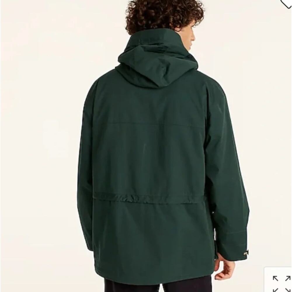 J. Crew Cotton-Nylon Survey Parka Green BE364 Mens Size L - Picture 4 of 14